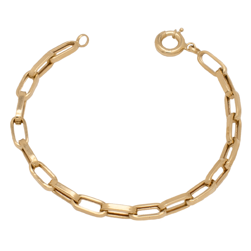 أنسيال ذهب عيار 18 بتصميم روابط عريضة متدخلة من غميه، يظهر في صورة التفاصيل الدقيقة للتصميم.