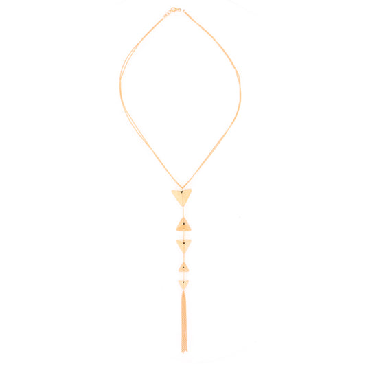 عقد ذهب عيار 18 شكل مثلثات