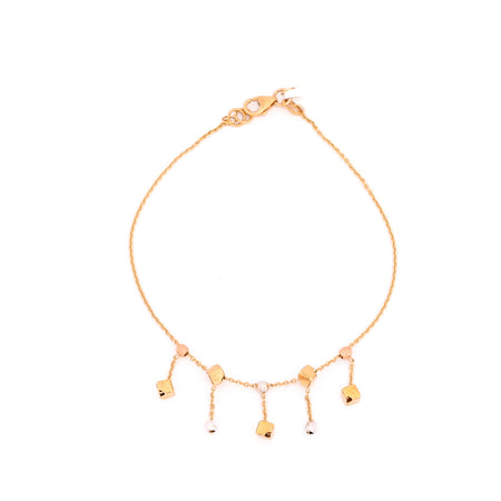 18K Chain Bracelet with Festive Design