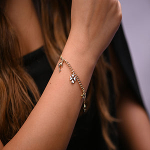 18K Bracelet with Symbolic Design
