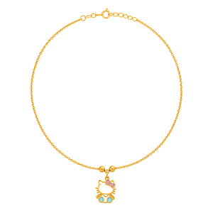 18K Gold Kids' Jewelry Set With Kitty Design