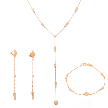 18K Gold Half Set with Long Design