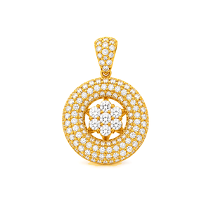 18K Gold Half Set - Full Moon with Sparkling Stones