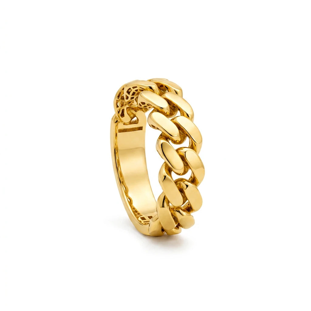 18K Gold Ring with Interlocking Design