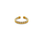 18K Gold Ring with Double Design