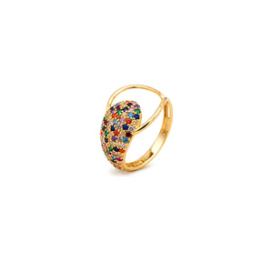 18K Gold Ring with We Miss You Design