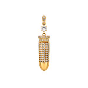 18K Gold Pendant with Cylindrical Design