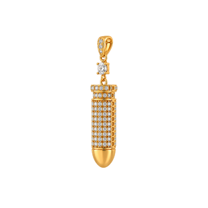 18K Gold Pendant with Cylindrical Design