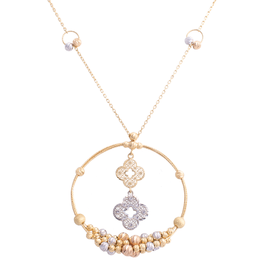 عقد ذهب عيار 18 بتصميم مزخرف