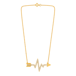 18K Gold Pendant with Arrow Design