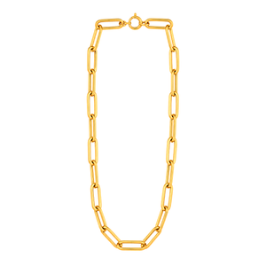 18K Gold Necklace with Rectangular Overlapping
