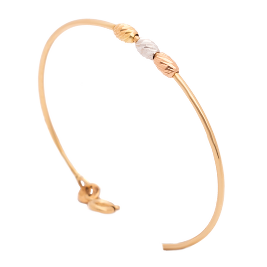 أسورة عيار 18 بتصميم دوائر صغيرة