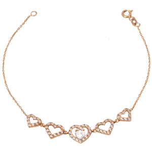 18K Bracelet with Heart Design