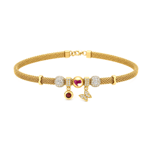 18K Gold Chain Bracelet with Filia Design