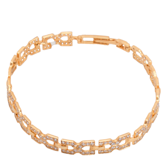 أنسيال سهرة ذهب عيار 18 بفصوص لامعة