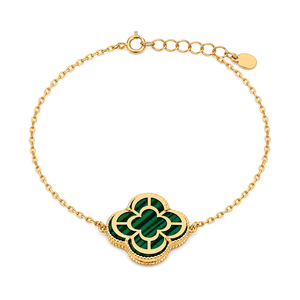 18K Gold Chain Bracelet with Vasilia Design
