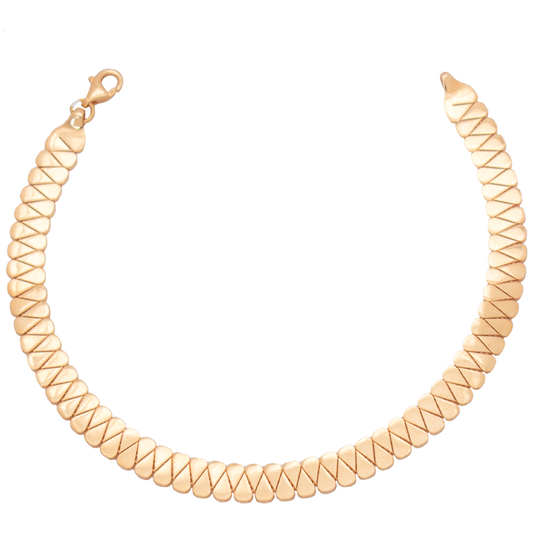 أنسيال ذهب عيار 18 مجدولة بتصميم أنيق