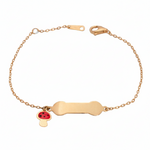 أنسيال ذهب عيار 18 من غاميه بتصميم لوحة وفطر ملون، يعكس الأناقة والجمال في كل تفاصيله.