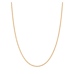 18K Gold Necklace with Classic Plain Design