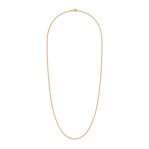 18K Gold Necklace with Classic Plain Design