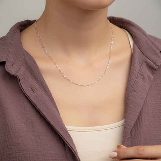 عقد ذهب عيار 18 مجدول