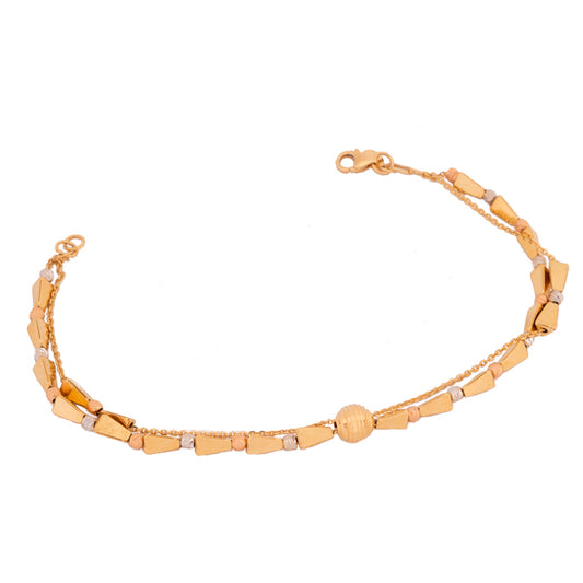 نصف طقم ذهب خرز عيار 18