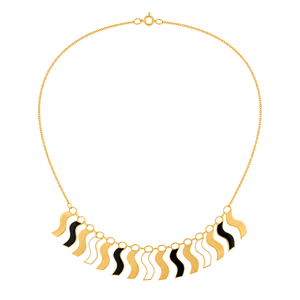 18K Gold Half Set with Amwaj Wavy Design