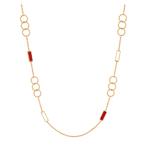 18K Gold Necklace With Variety Pendants