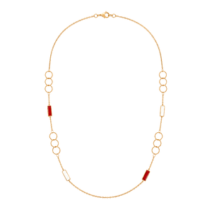 18K Gold Necklace With Variety Pendants