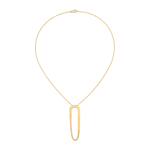 18K Gold Necklace with Geometric Design