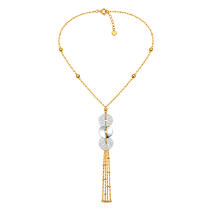 18K Gold Set with Interlocking Leaves Design