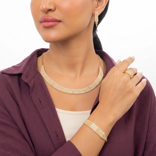 طقم بيرال ذهب عيار 18