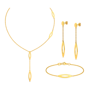 18K Gold Half Set with Delicate Long Touch Design