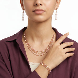 18K Gold Half Set with Art Throne Glittering Stones Design