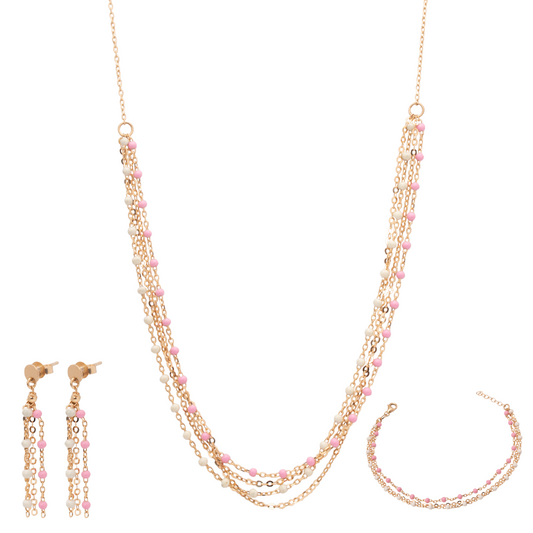 " عرش الفن " نصف طقم ذهب عيار 18 بفصوص لامعة