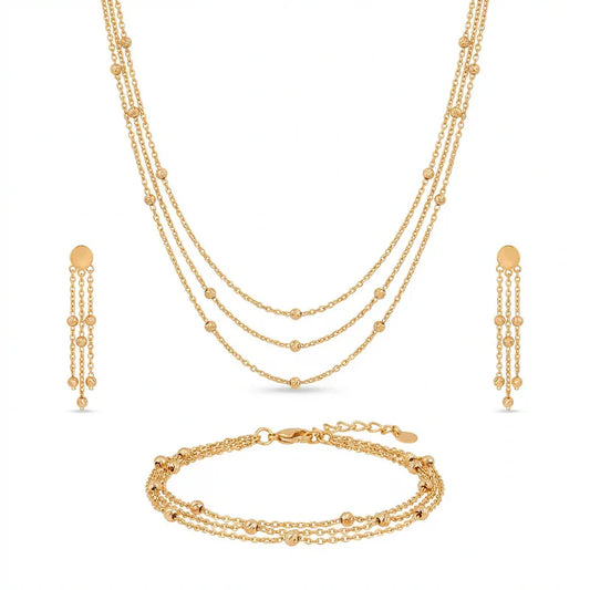 نصف طقم ذهب 3 أدوار عيار 18