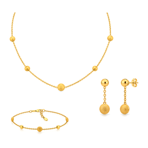 نصف طقم ذهب عيار 18 بتصميم كرات