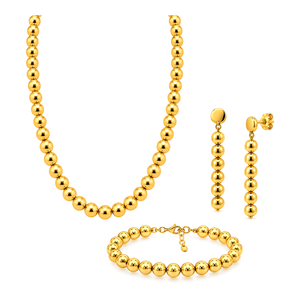 18K Gold Half Set with Shiny Beads Design