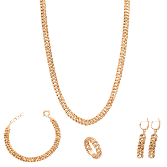 طقم لامعه عيار 18 بتصميم عريض