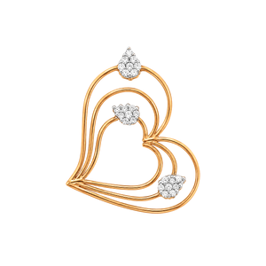 18K Gold Set with Heart Design