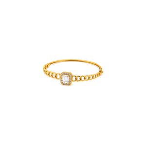 18K Gold Half Set with Jarat Al Qamar Modern Design