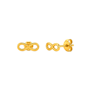 18K Gold Earrings with Infinity Design