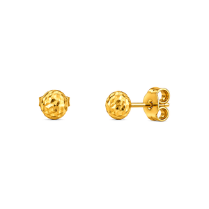 18K Gold Earrings with Oval Design