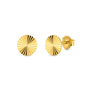 18K Gold Earrings with Ornate Design