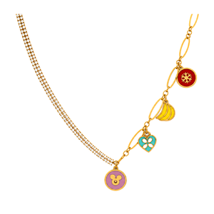 18K Gold Necklace with Banana Charm
