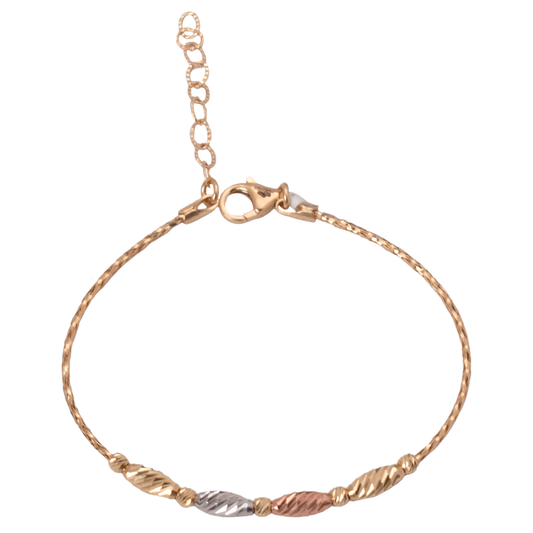 أسورة ذهب عيار 18 بلمسة نقوش هندسية ناعمة