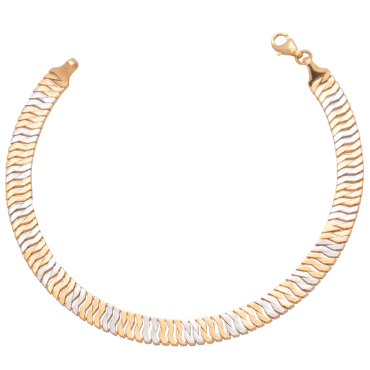 أنسيال ذهب عيار 18 بتصميم مجدول