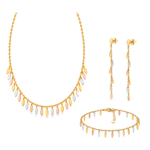 18K Gold Half Set with Love Leaves Design