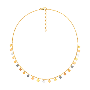 18K Gold Half Set with Geometric Touch Design
