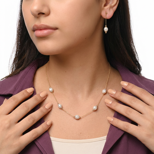 نصف طقم "خمس حبات" عيار 18